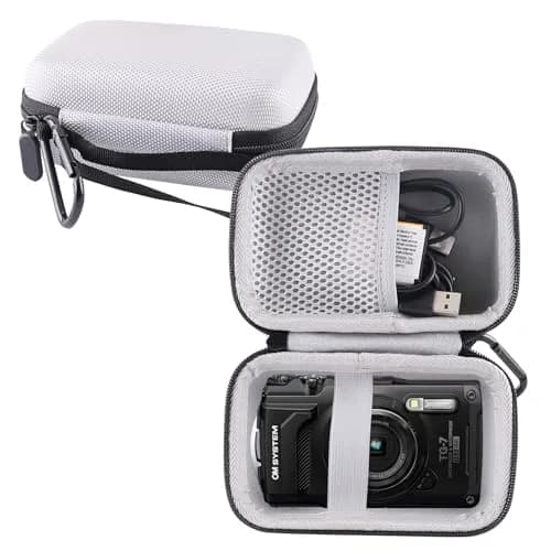 WERJIA Hard Carrying Case for Olympus Tough TG-7/TG-6/TG-5/TG-4 Digital Camera Case (Grey, 12.7cm x 8.1cm x 4.6cm) thumbnail 1