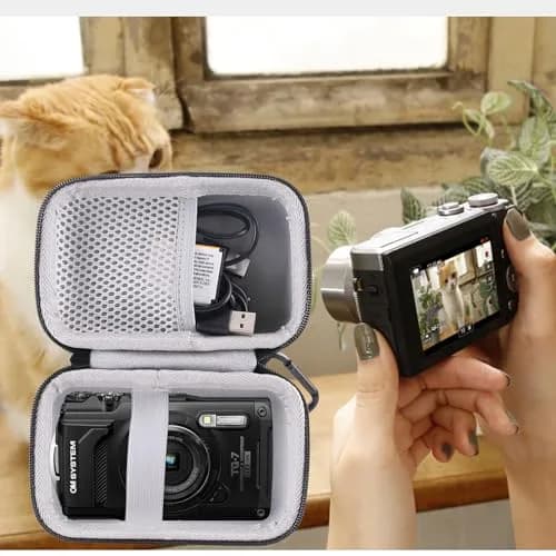 WERJIA Hard Carrying Case for Olympus Tough TG-7/TG-6/TG-5/TG-4 Digital Camera Case (Grey, 12.7cm x 8.1cm x 4.6cm) thumbnail 7