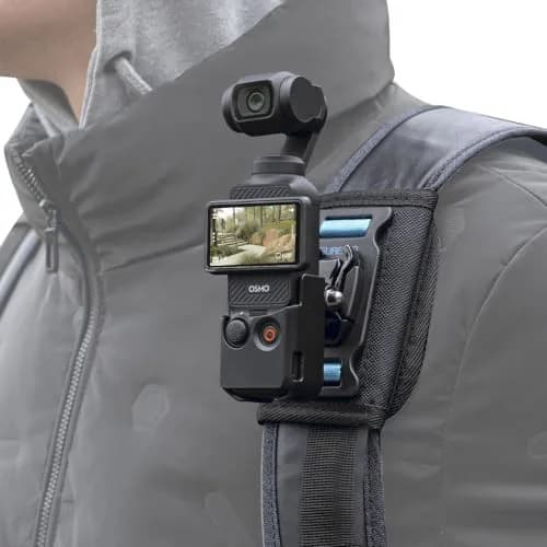 SUREWO Osmo Pocket 3 Backpack Mount | Shoulder Strap Camera Clamp for DJI Osmo Pocket 3 thumbnail 1