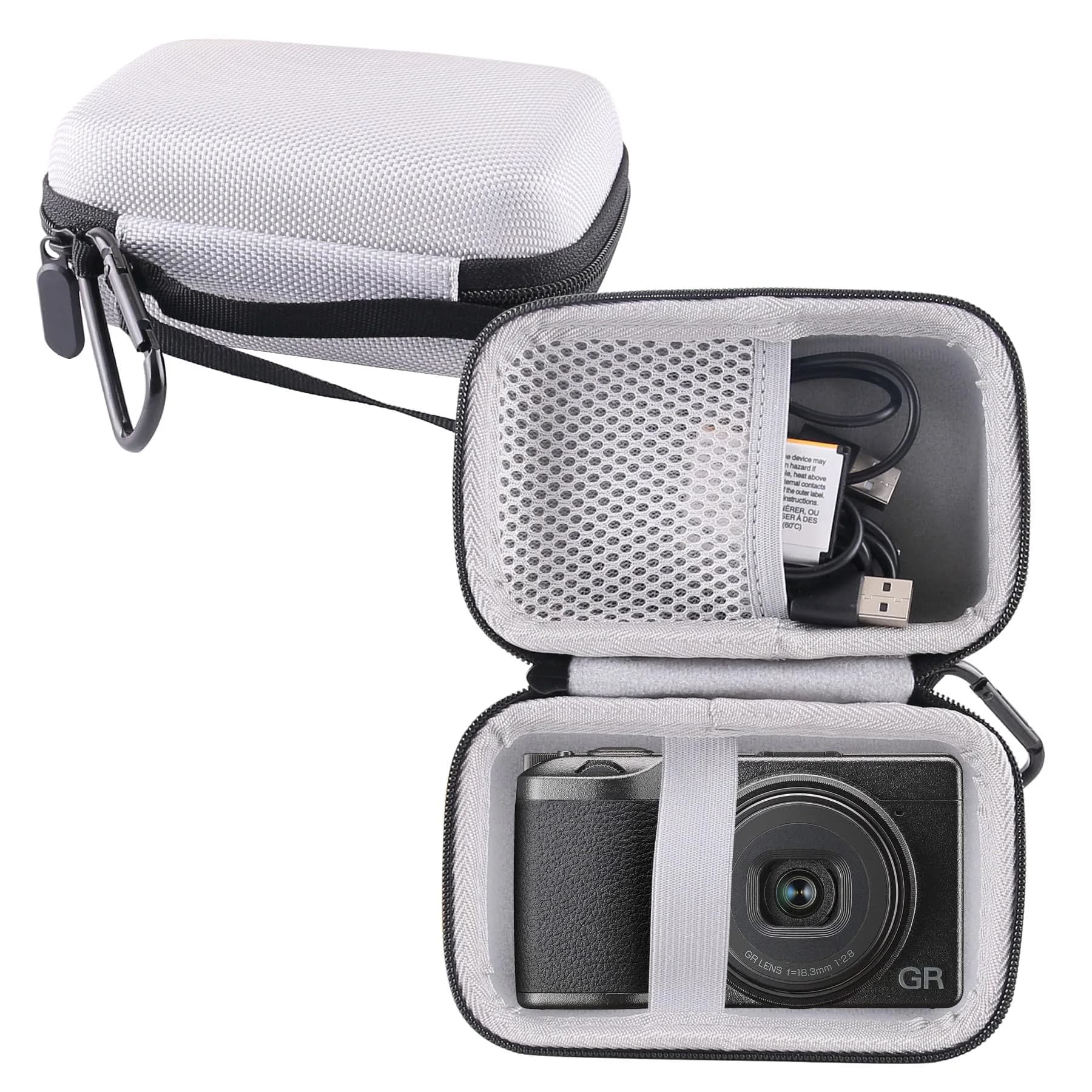 WERJIA Hard EVA Travel Case for Ricoh GR III/IIIx/II Camera | Compact, Lightweight & Durable — grey