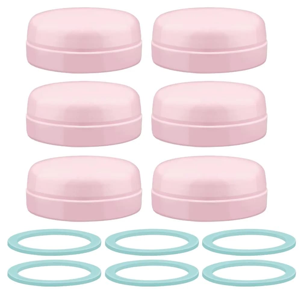 Maymom Solid Lids Aka Travel Caps with Sealing Ring for Avent Bottles, 6 Count Pink | BPA-Free & FDA Compliant - view 9