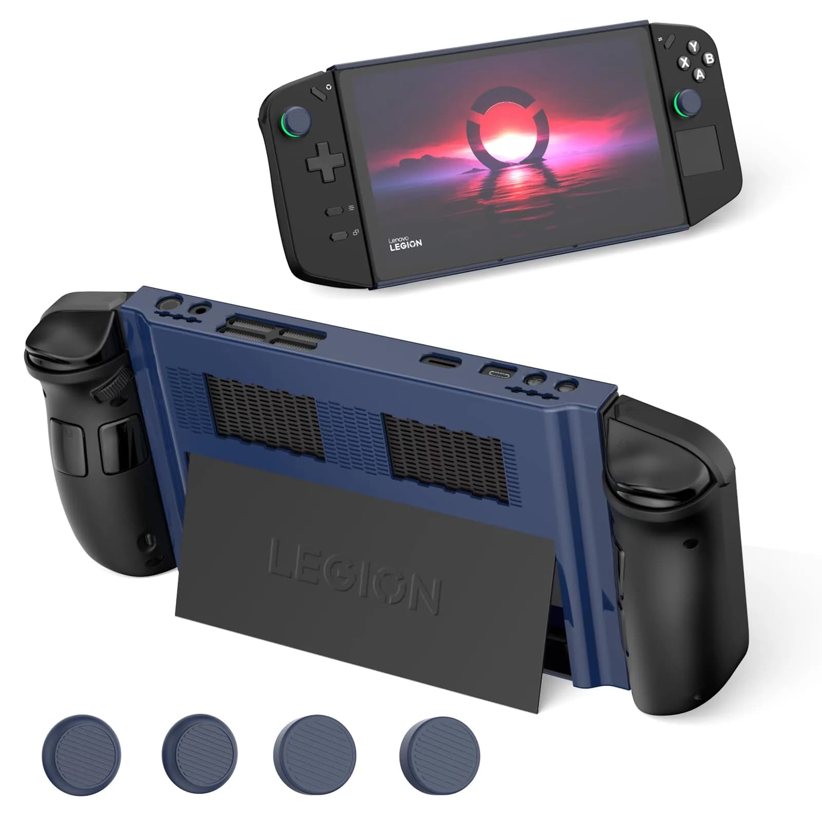 TUDIOW Protective Case for Lenovo Legion Go Gaming Handheld 2023, Blue | Ergonomic Grip & Full Protection