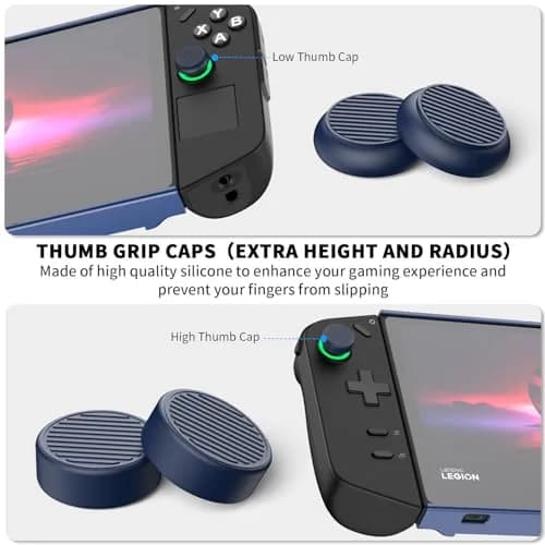 TUDIOW Protective Case for Lenovo Legion Go Gaming Handheld 2023, Blue | Ergonomic Grip & Full Protection thumbnail 3