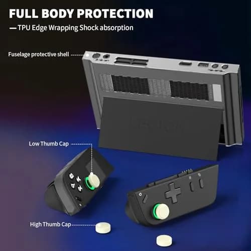 TUDIOW Clear Protective Case for Lenovo Legion Go Gaming Handheld 2023 with 4 Thumb Grips | Shock-Absorbing PC Cover thumbnail 5