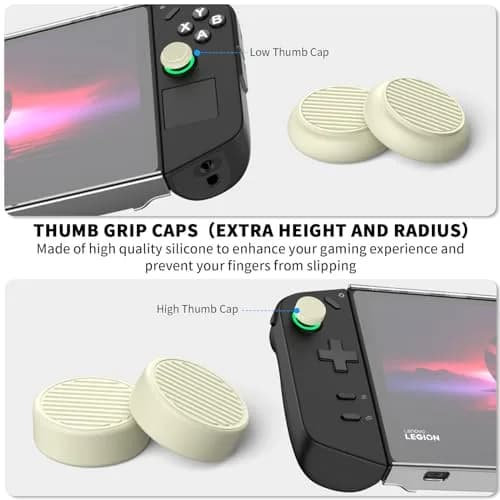 TUDIOW Clear Protective Case for Lenovo Legion Go Gaming Handheld 2023 with 4 Thumb Grips | Shock-Absorbing PC Cover thumbnail 6