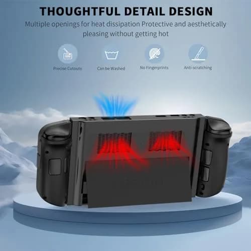 TUDIOW Protective Case for Lenovo Legion Go Gaming Handheld 2023, Black | Ergonomic Grip & Full Protection thumbnail 5
