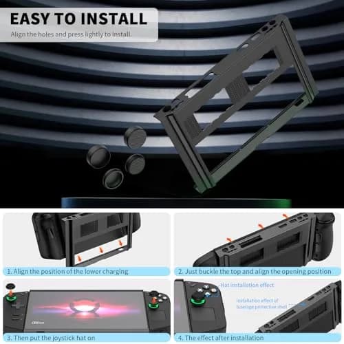 TUDIOW Protective Case for Lenovo Legion Go Gaming Handheld 2023, Black | Ergonomic Grip & Full Protection thumbnail 7