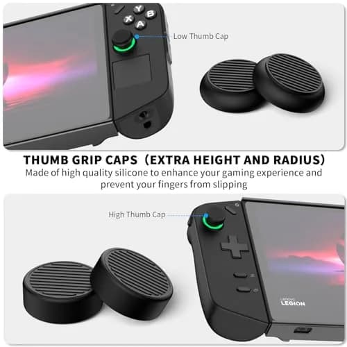 TUDIOW Protective Case for Lenovo Legion Go Gaming Handheld 2023, Black | Ergonomic Grip & Full Protection thumbnail 4