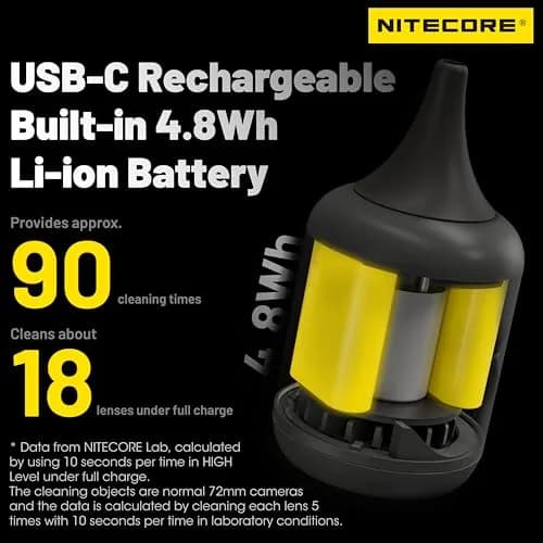 NITECORE BB Nano Portable Electronic Air Blower 99g (3.49 oz) | Powerful 2.6 kPa Dust Removal thumbnail 5
