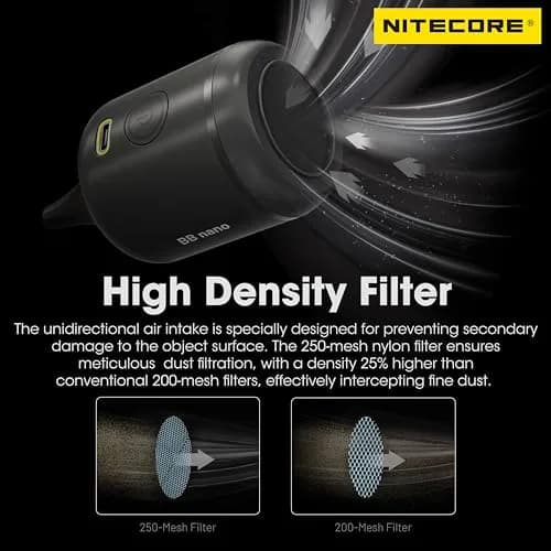 NITECORE BB Nano Portable Electronic Air Blower 99g (3.49 oz) | Powerful 2.6 kPa Dust Removal thumbnail 3