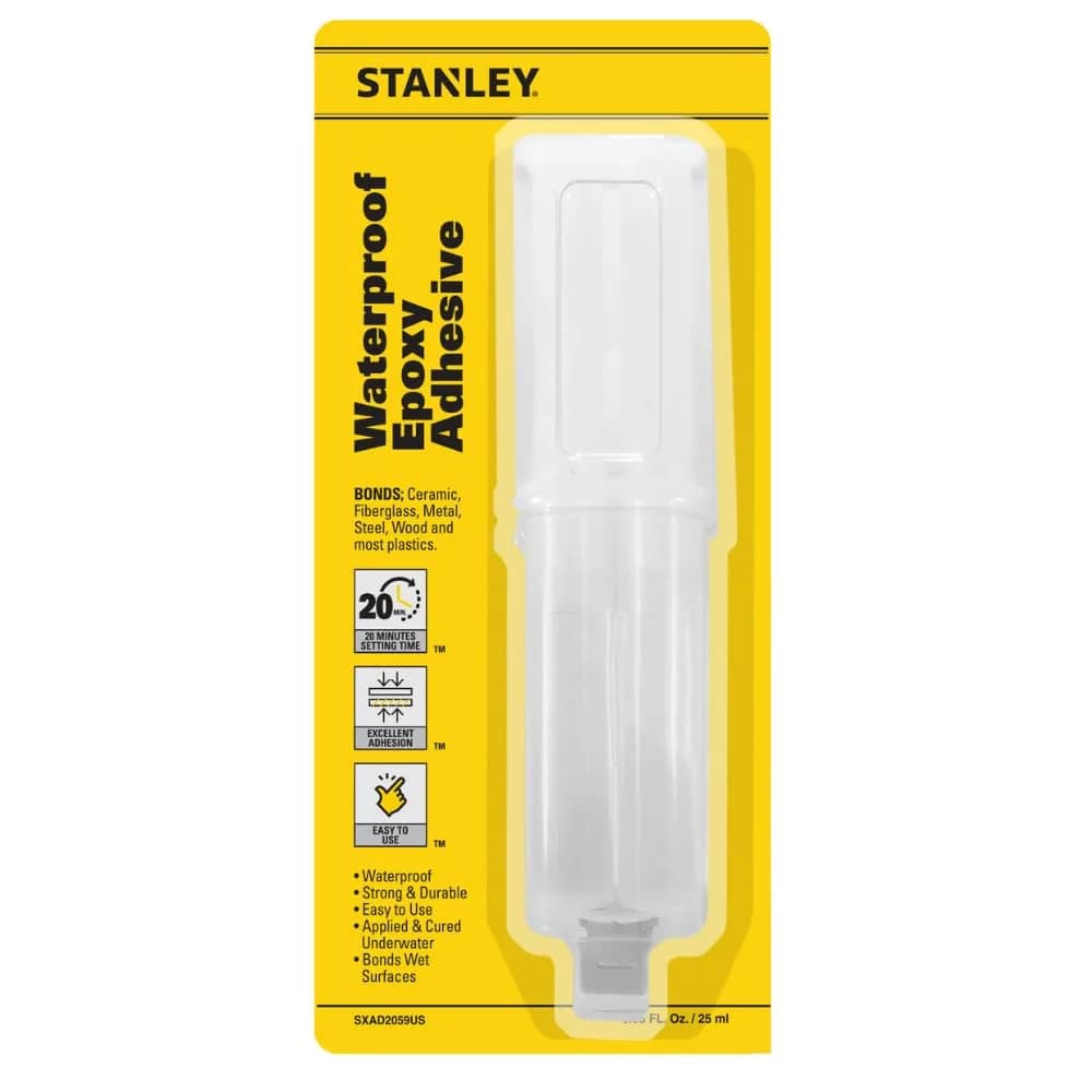STANLEY Marine-Grade Epoxy - Underwater, Quick Cure, Weather & Temperature Resistant 0.85 oz | Marine-Grade Bonding Solution - main product image