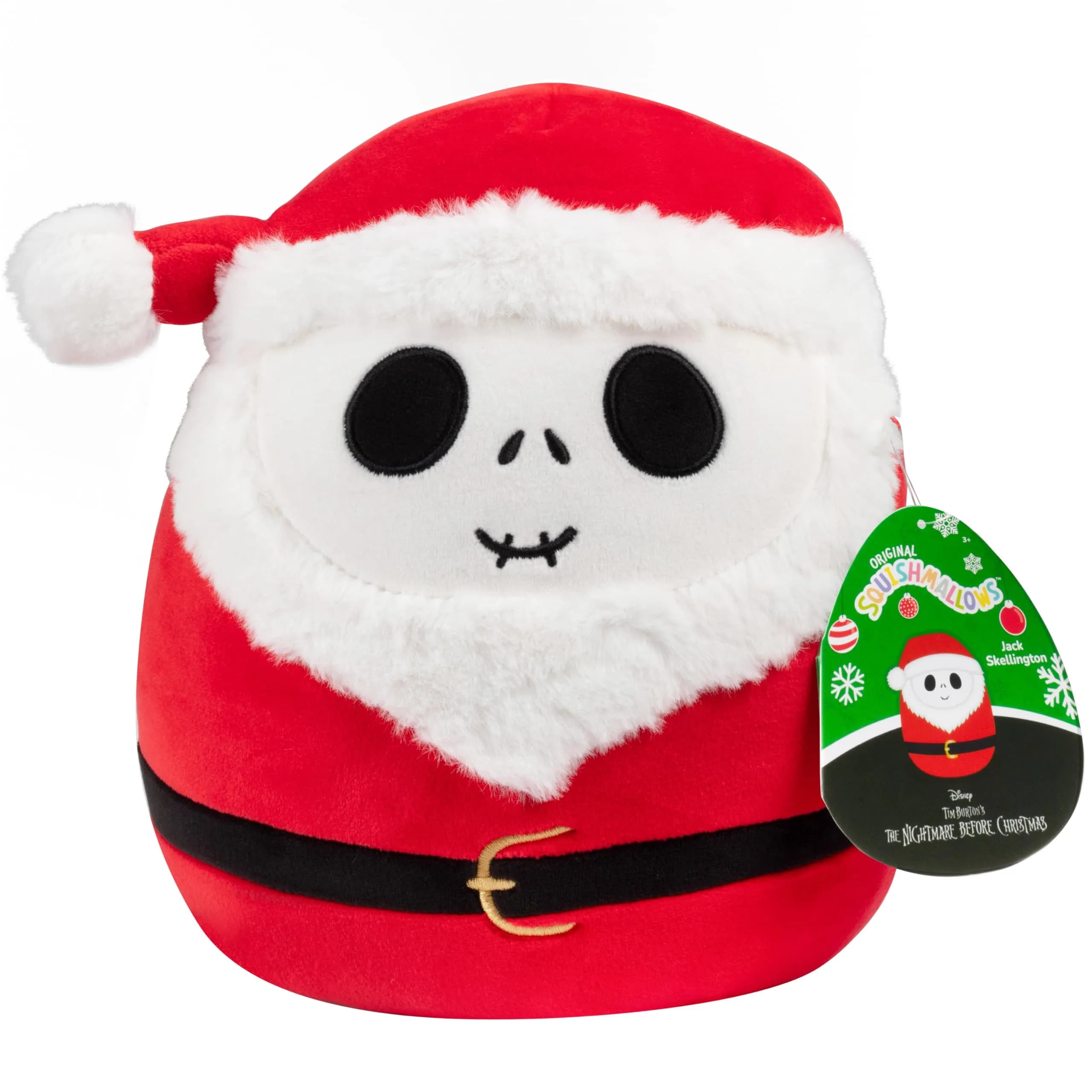 Squishmallows 8-Inch Jack Skellington Plush | Halloween Nightmare Before Christmas Toy for Kids — Red