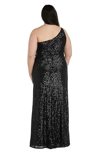 Nightway Long One Shoulder Sequin Dress | Formal Evening Gown with Sparkle (70-120 chars) thumbnail 2