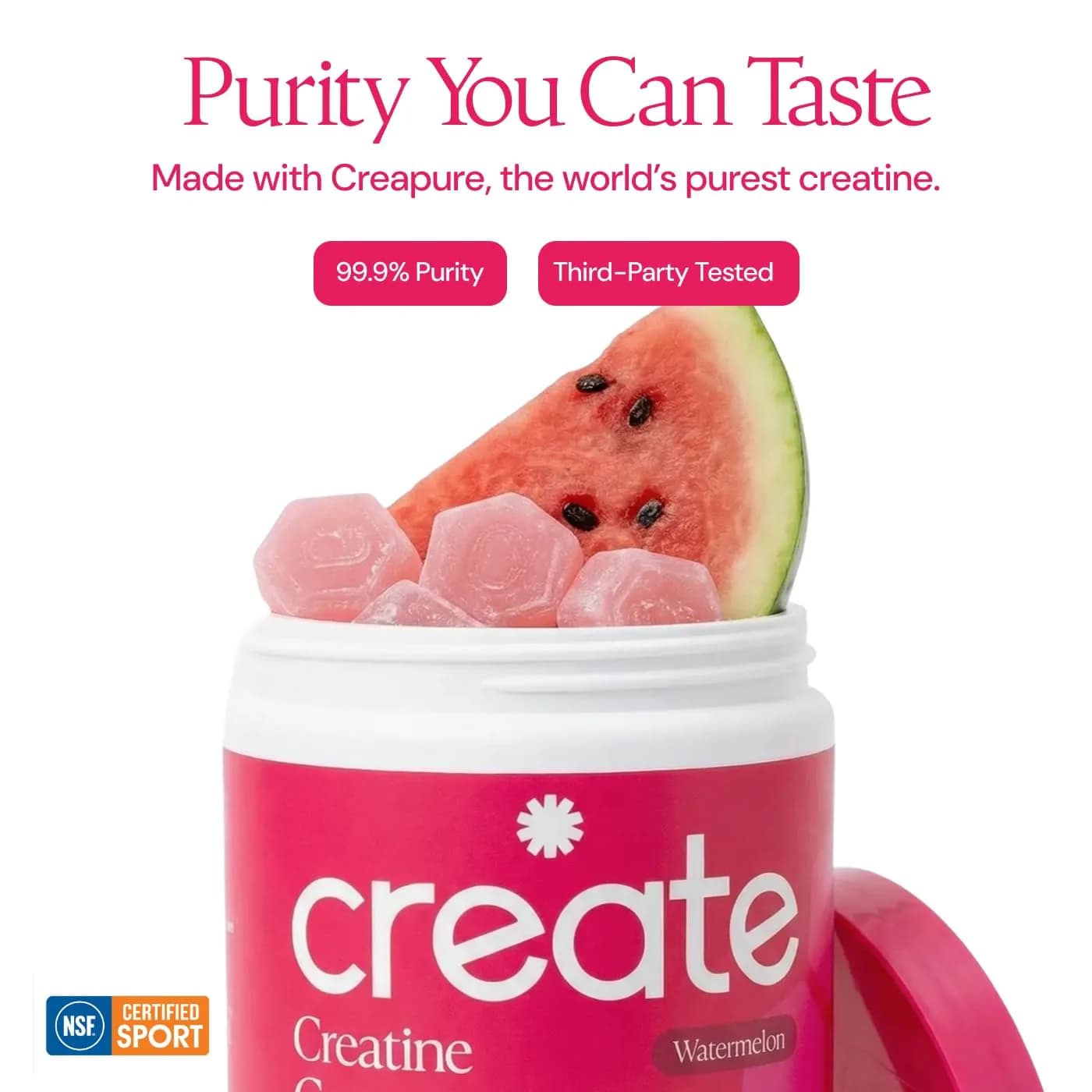 Create Creatine Monohydrate Gummies | 90 Count (270g / 90 servings) | Vegan, Gluten-Free, Anti-Melting Formula - view 7
