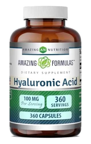 Amazing Nutrition Hyaluronic Acid 100 Mg Supplement | Capsules | Gluten-Free | Made in USA (360) thumbnail 1