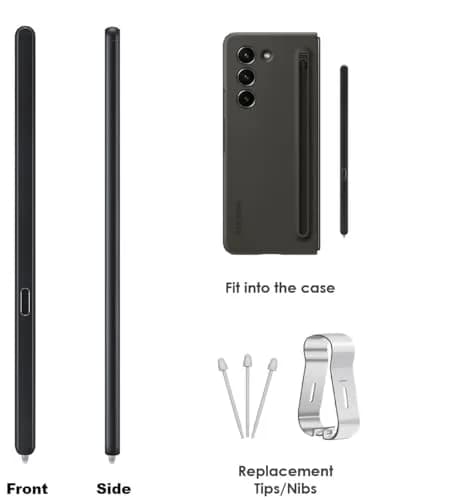 SLQ Slim S Pen Fold Edition for Galaxy Z Fold 6/5 1.5mm Pen Tip with 3 Tips (Black) thumbnail 4
