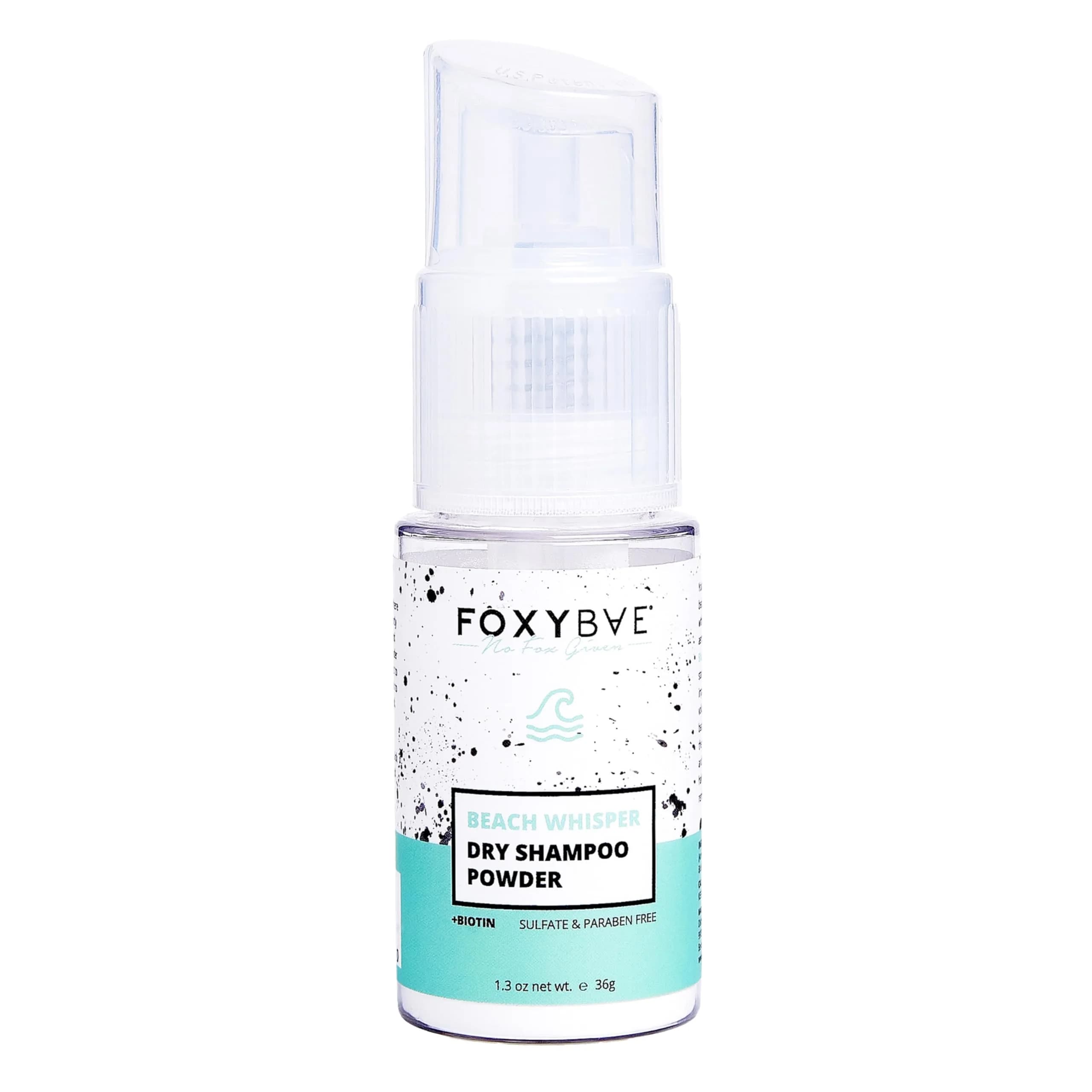 FoxyBae Dry Shampoo Powder – Non-Aerosol Formula with Biotin, Tapioca & Arrowroot – Absorbs Oil & Adds Volume – Beach Whisper – 1.3 oz — Beach Whisper
