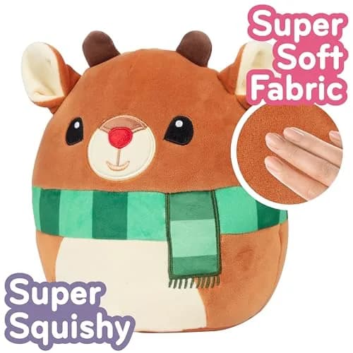 Squishmallows 8-Inch Clarice & Rudolph Plush Set | Soft, Collectible Holiday Toy for Kids thumbnail 2