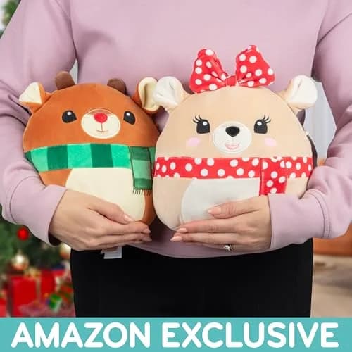 Squishmallows 8-Inch Clarice & Rudolph Plush Set | Soft, Collectible Holiday Toy for Kids thumbnail 3