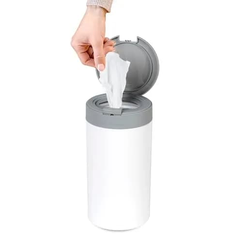 Inevibe Disinfecting Wipes Holder for Kitchen, Bathroom, Classroom | Airtight Push Button Design (White) thumbnail 1