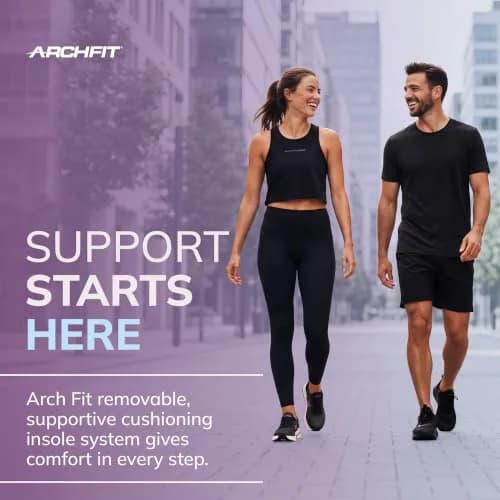 Skechers Women's Max Cushioning Arch Fit 2.0 Adelphi Slip-Ins Sneakers, Black/Lavender, 5.5 thumbnail 6