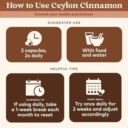 ORGANIC INDIA Ceylon Cinnamon Supplement Support Digestion 60 Capsules | USDA Organic, Vegan, Gluten-Free thumbnail 3