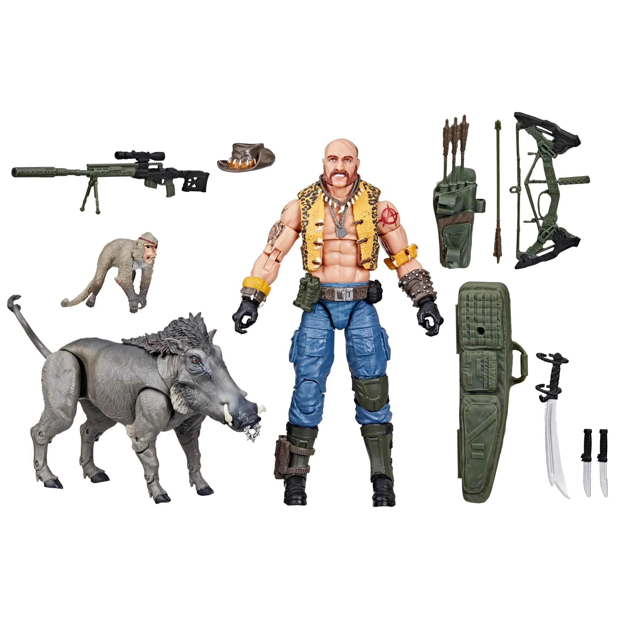 G.I. Joe Classified Series Dreadnok Gnawgahyde with Pets Porkbelly & Yobbo 6-Inch Action Figure | 16 Accessories - main product image