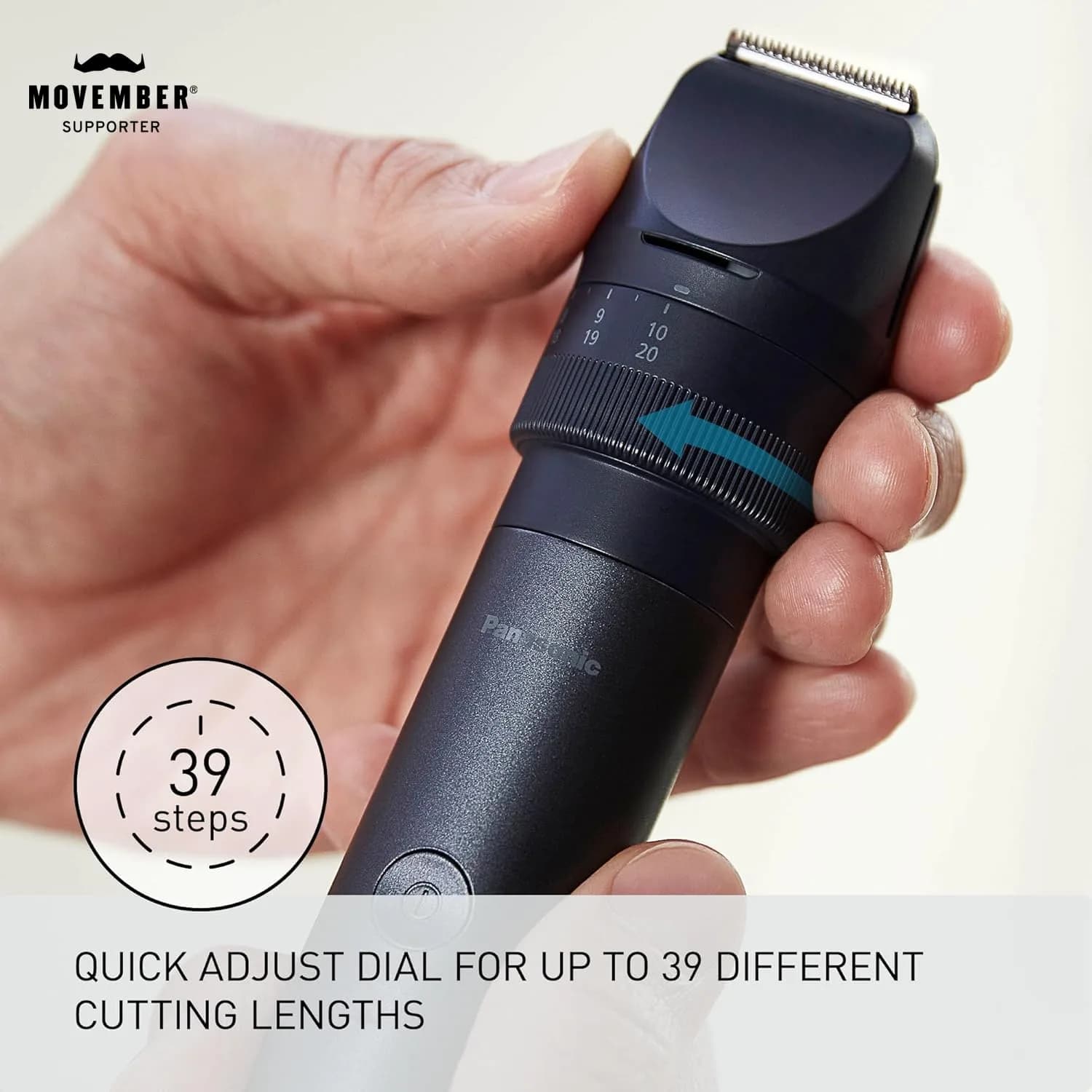 Panasonic MultiShape Beard & Hair Trimmer ER-ACKN1-HB | 39 Cutting Lengths, 0.5mm Precision, Wet/Dry Use - view 2