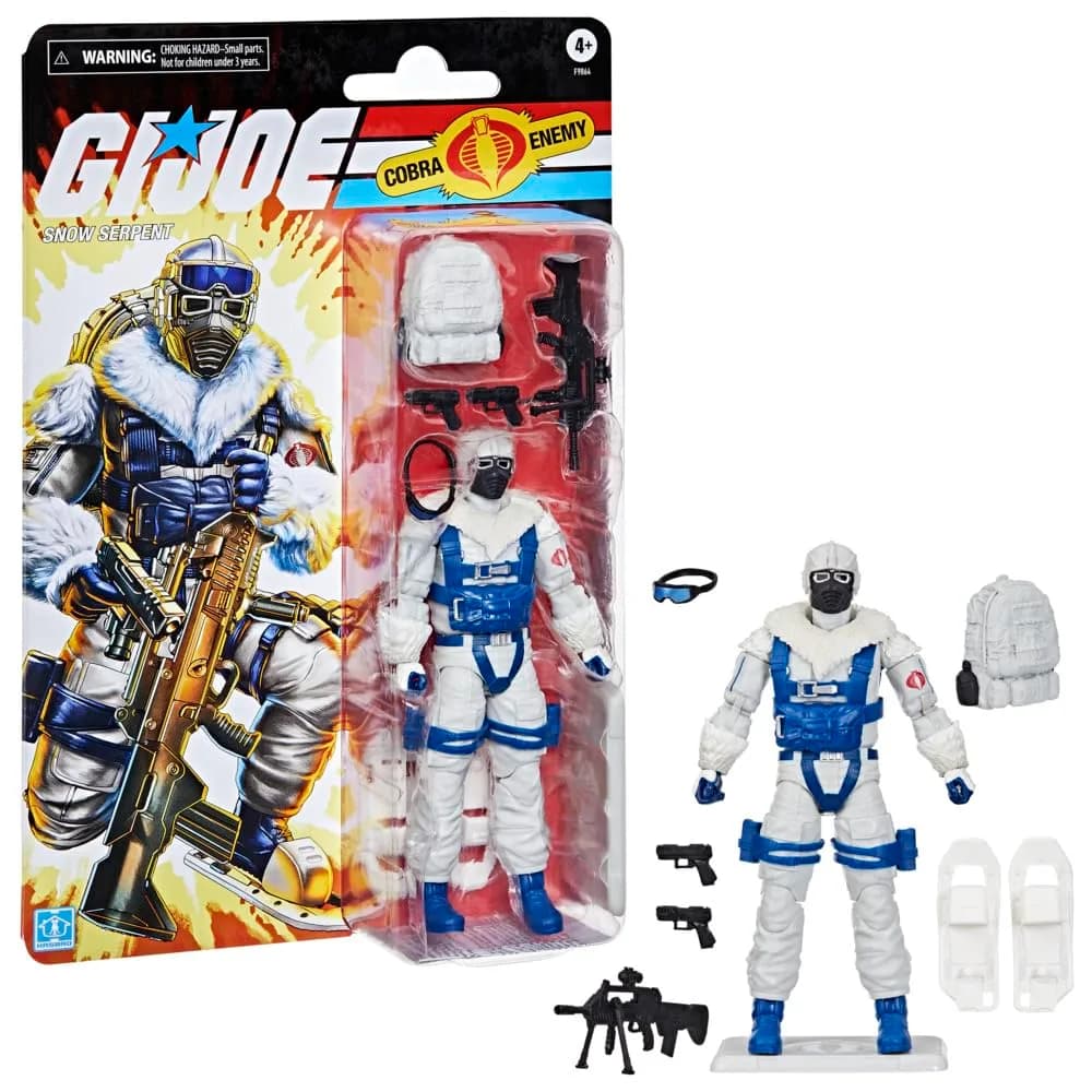 G.I. Joe Classified Series Retro Cardback Snow Serpent 6-inch Action Figure with Accessories | Collectible Toy for Fans