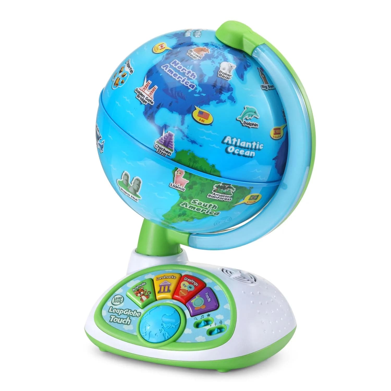 LeapFrog LeapGlobe Interactive Electronic Globe for Kids | 19.3cm x 20.8cm x 31cm (7.6" x 8.3" x 12.2") — Multicolor