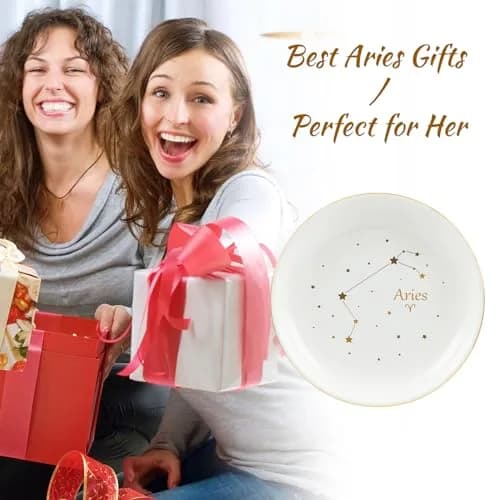 Homlouue Aries Zodiac Jewelry Tray 10.7cm (4.2") | Ceramic Ring Dish for Women thumbnail 4