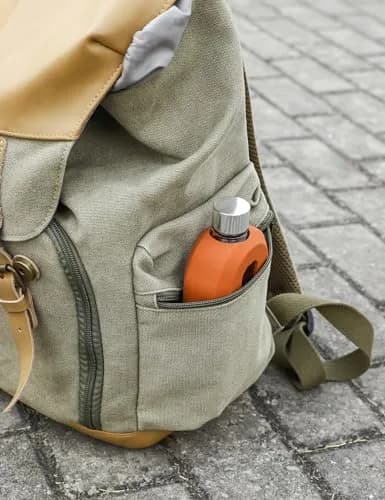 Delove Modern Glass Hip Flask with Silicone Sleeve 220ml (7.5oz) | Anti-Shock Protection for Travel thumbnail 6