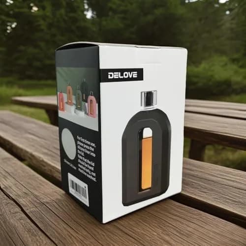 Delove Modern Glass Hip Flask with Silicone Sleeve 220ml (7.5oz) | Anti-Shock Protection for Travel thumbnail 7