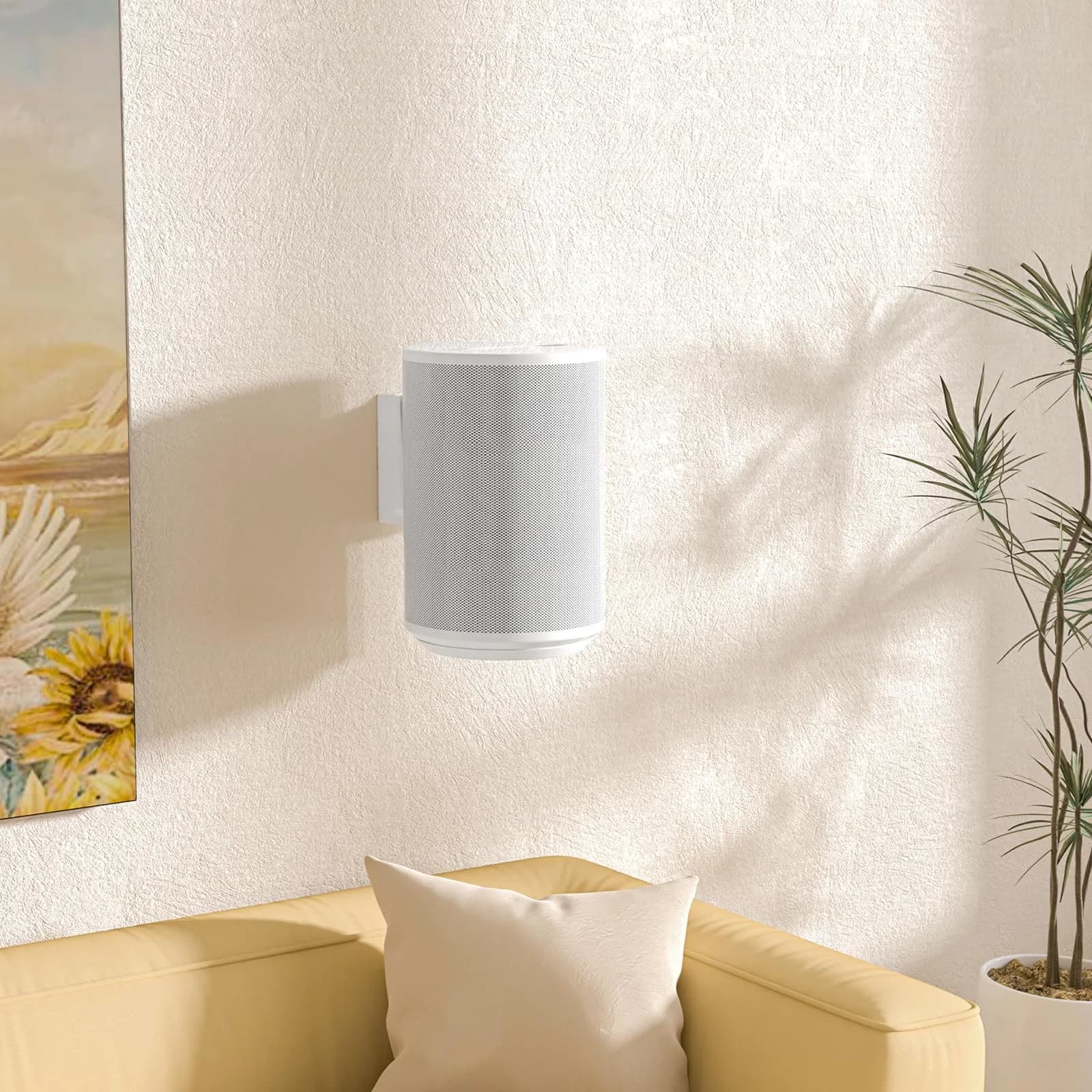PUTORSEN Speaker Wall Mount for Sonos Era 100, Tilt & Swivel, 1 Pack, White | Mounts to Wood, Solid or Brick Walls - view 7