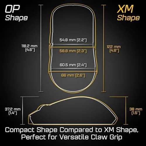 ENDGAME GEAR OP1 RGB Gaming Mouse - Precision Sensor, Kailh GX Switches, White Frost, RGB Lighting, Dark Frost | 26,000 CPI, 50G, 650 IPS thumbnail 3