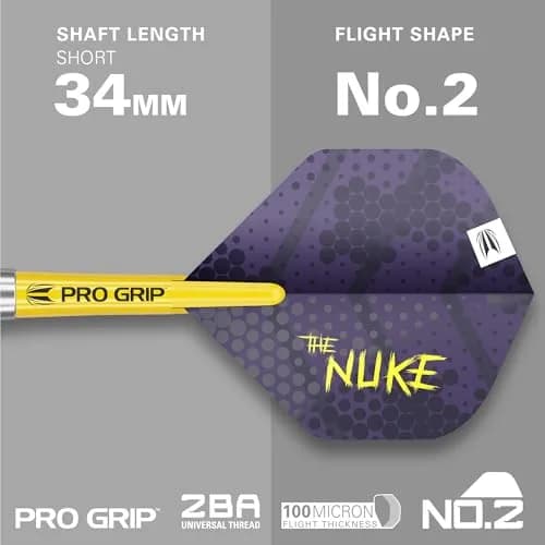 Target Darts Luke Littler Brass Steel Tip Darts Set – 22G Steel Tip Dart, The Nuke Player Edition, Dart Flights, Shafts & Dart Case Included thumbnail 4