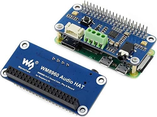 Wonrabai WM8960 Hi-Fi Sound Card HAT for Raspberry Pi 5/4B/3B+/3B/Pi Zero 2W/ Zero W/Pico W/Pico 2W, Stereo Encode/Decode, Play/Record, Drives Speakers | 96kHz Sample Rate thumbnail 7