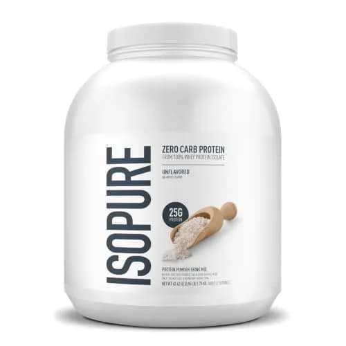 Isopure Zero Carb Whey Isolate Protein Powder Unflavored 2.04 kg (4.5 lb) | 25g Protein Per Serving, Gluten-Free, Immune Support thumbnail 1