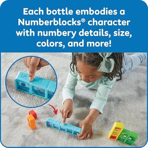 hand2mind Numberblocks One to Five Sensory Bottles, Ages 3+ | 5-Pack, Multicolor thumbnail 5