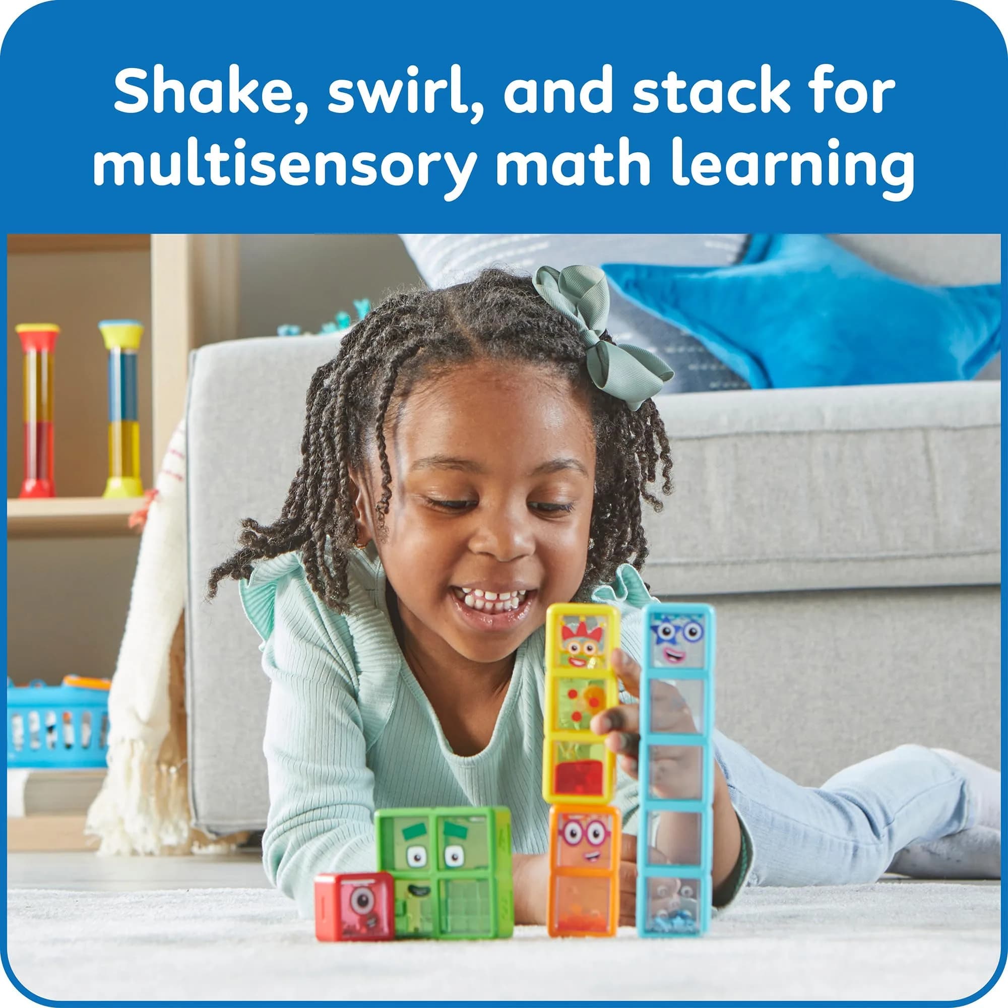 hand2mind Numberblocks One to Five Sensory Bottles, Ages 3+ | 5-Pack, Multicolor - view 4