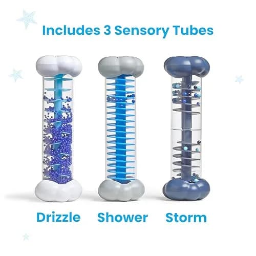 Learning Resources Calming Sounds Sensory Tubes Rain Sound Fidget Tubes Ages 3+ | Soothing Rain & Storm Sounds for Mindfulness thumbnail 2