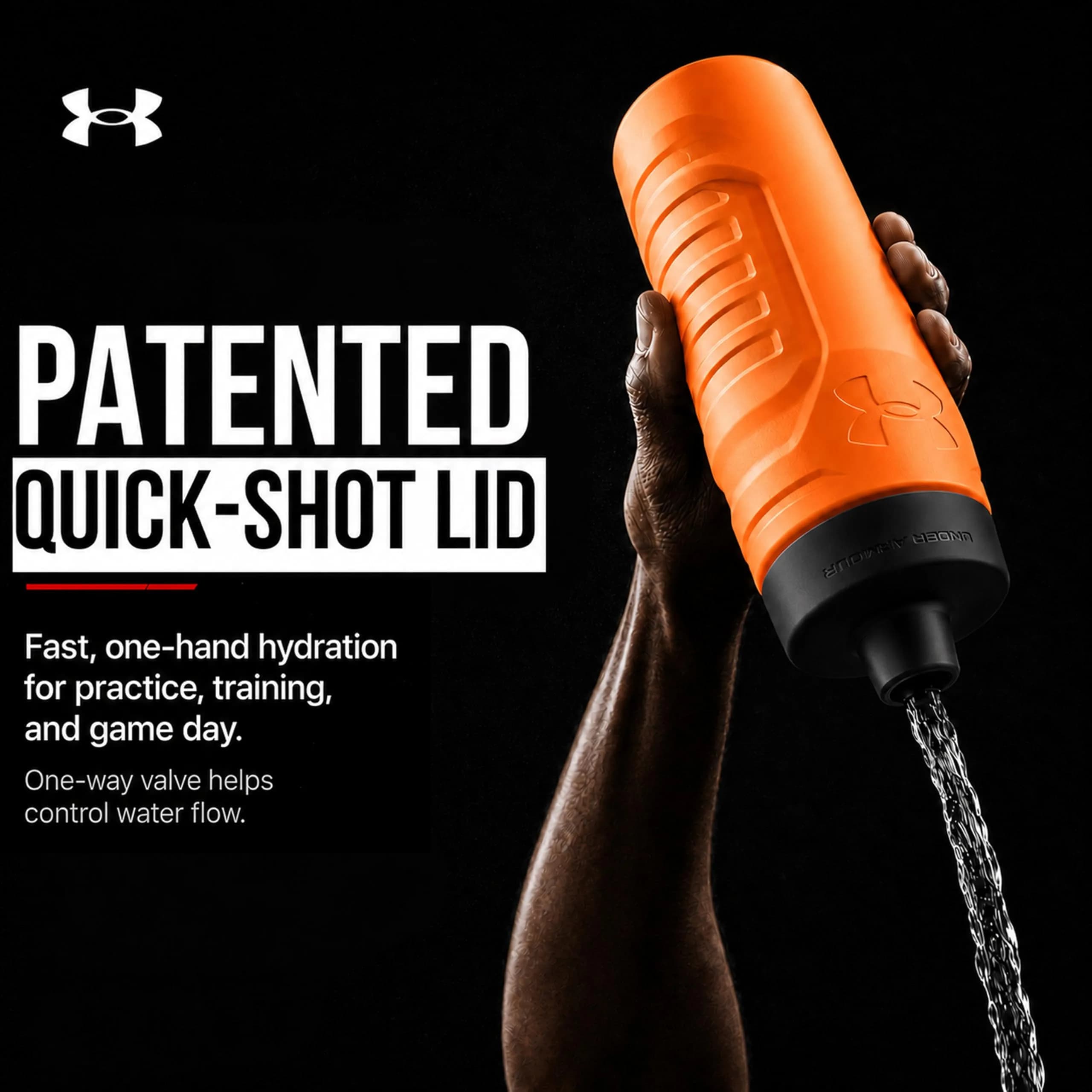 Under Armour Sideline Squeeze Water Bottle 946ml (32 oz) | Quick-Shot Lid for Easy Hydration - view 4