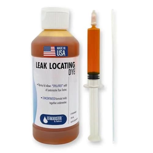 Leakmaster Pool Leak Detection Kit Yellow Dye 8 oz (237 ml) with Reusable Syringe | Professional Water Tracing Tool thumbnail 1