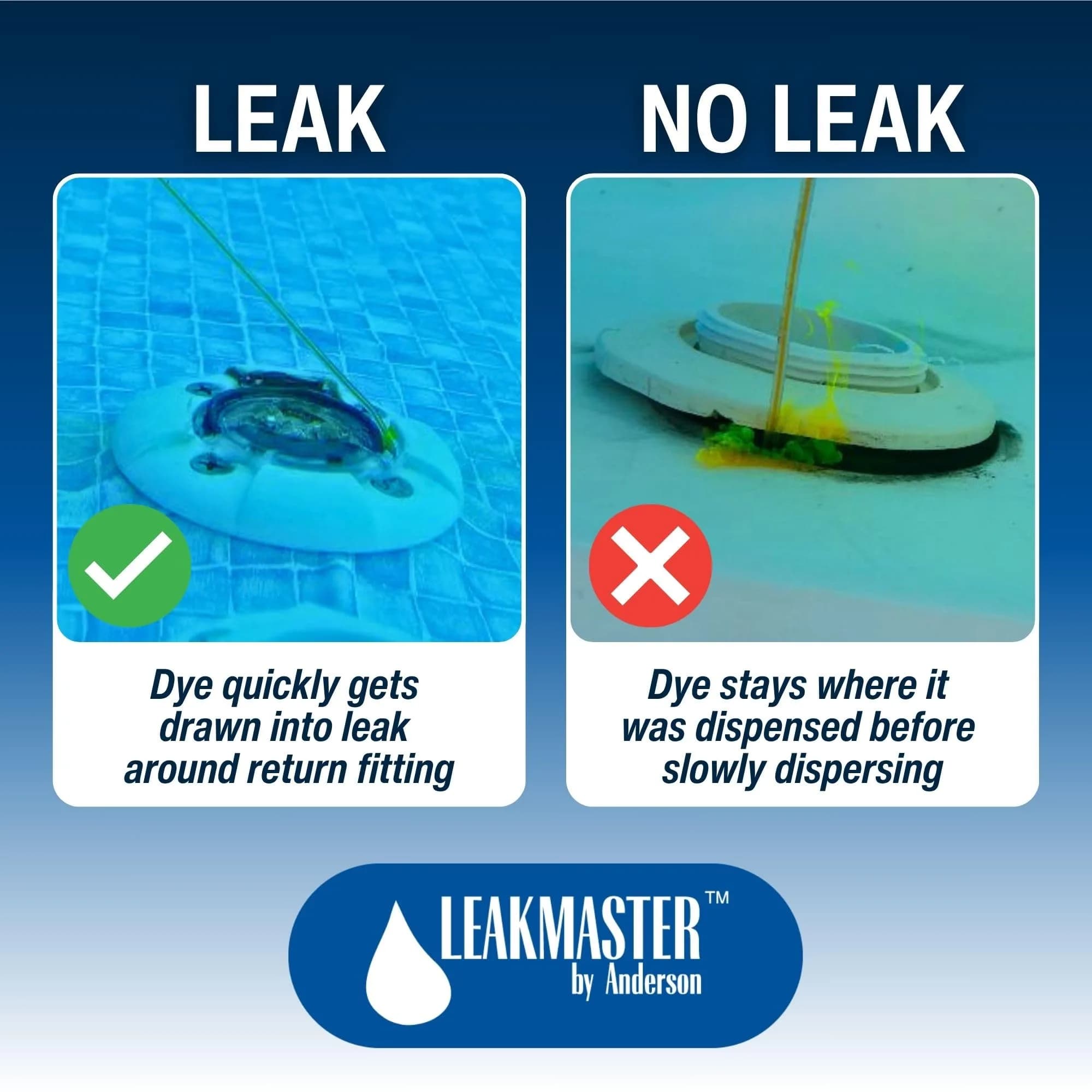 Leakmaster Pool Leak Detection Kit Yellow Dye 8 oz (237 ml) with Reusable Syringe | Professional Water Tracing Tool - view 4