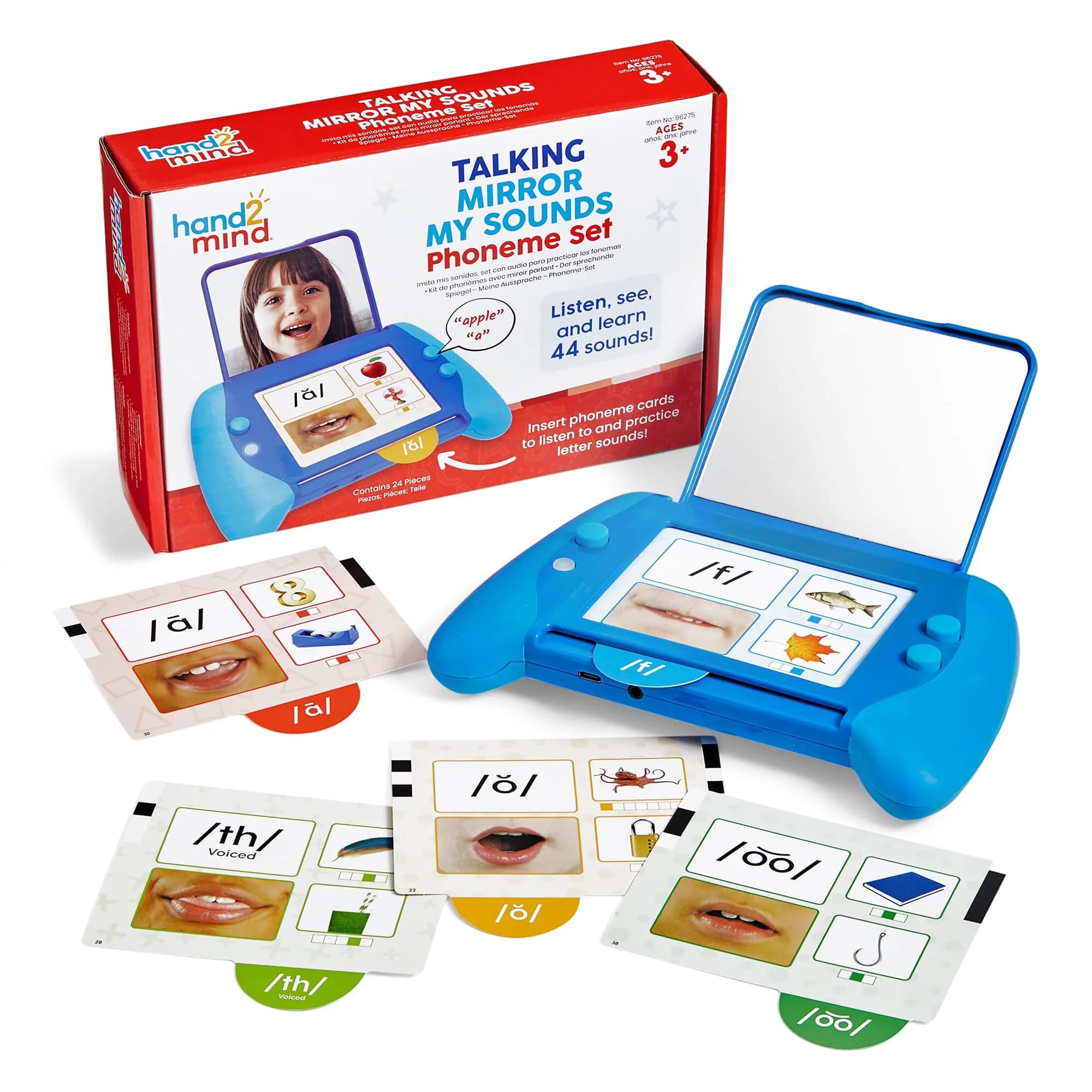 hand2mind Talking Mirror My Sounds Phoneme Set, Ages 3+ | Phonemic Awareness & Early Literacy