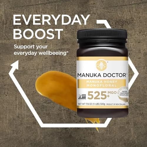 Manuka Doctor Raw Manuka Honey MGO 525+ | Traceable, 17.6 oz | Supports Immunity & Energy thumbnail 5
