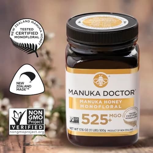 Manuka Doctor Raw Manuka Honey MGO 525+ | Traceable, 17.6 oz | Supports Immunity & Energy thumbnail 6