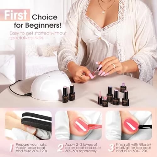ROSALIND 30pcs Jelly Gel Polish Set, 26 Colors Translucent Nude Pink Gel, 5ml (0.17 Fl Oz) Each | Salon Quality for India thumbnail 7