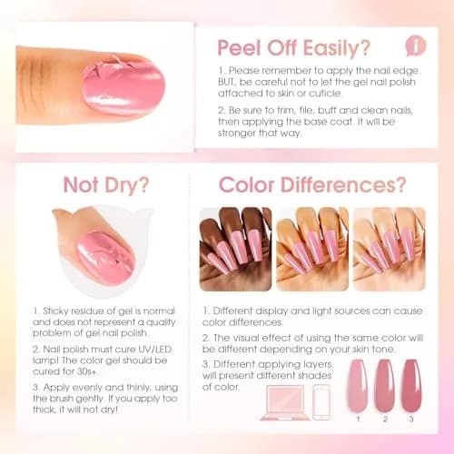 ROSALIND 30pcs Jelly Gel Polish Set, 26 Colors Translucent Nude Pink Gel, 5ml (0.17 Fl Oz) Each | Salon Quality for India thumbnail 8