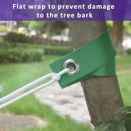 FCENDS Tree Support Straps for Staking, 40 PCS 39.6 cm (15.6 in) Green Nylon Straps | Hurricane Protection & Straightening Ties thumbnail 5